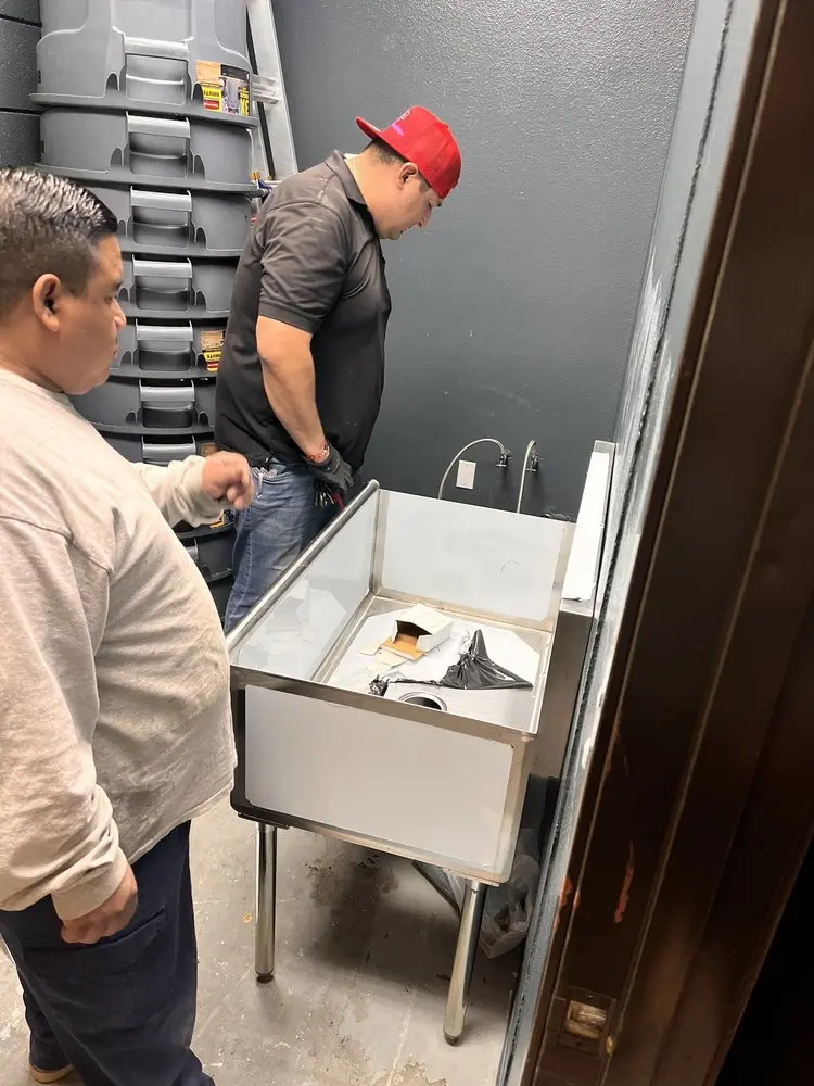 Commercial plumbing and sink installation in Carrollton