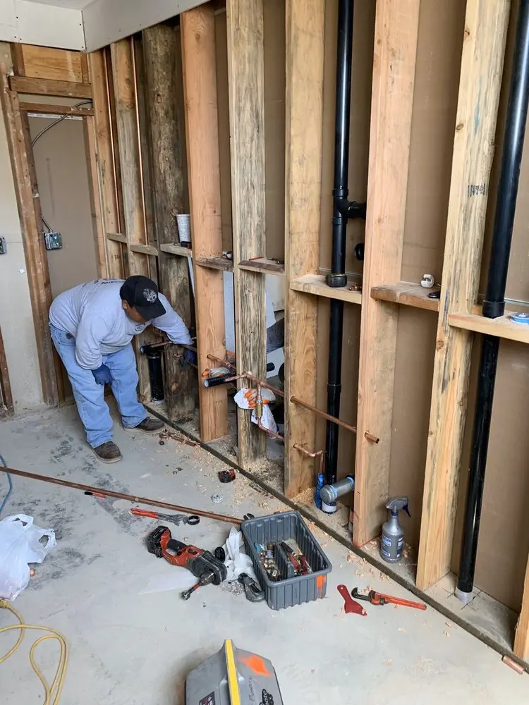 Commercial rough-in plumbing for Water Heater Replacement in Carrollton